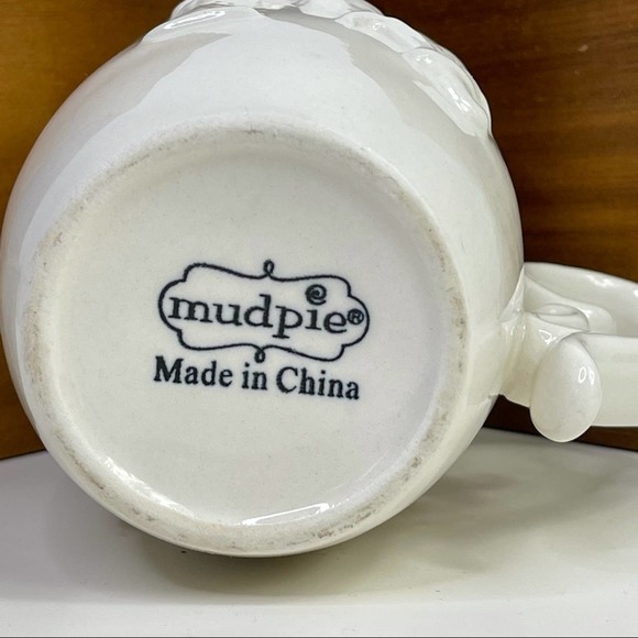 MUD PIE Monogram “N” Raised Initial XL Mug - Picture 4 of 4